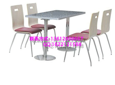 快餐厅桌椅  快餐厅卡座沙发 专业定制快餐厅防火板餐桌