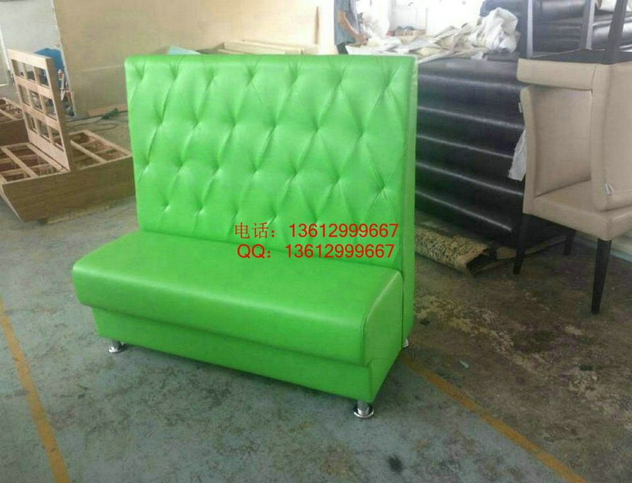 绿色风格系列款式卡座沙发深圳厂家定制