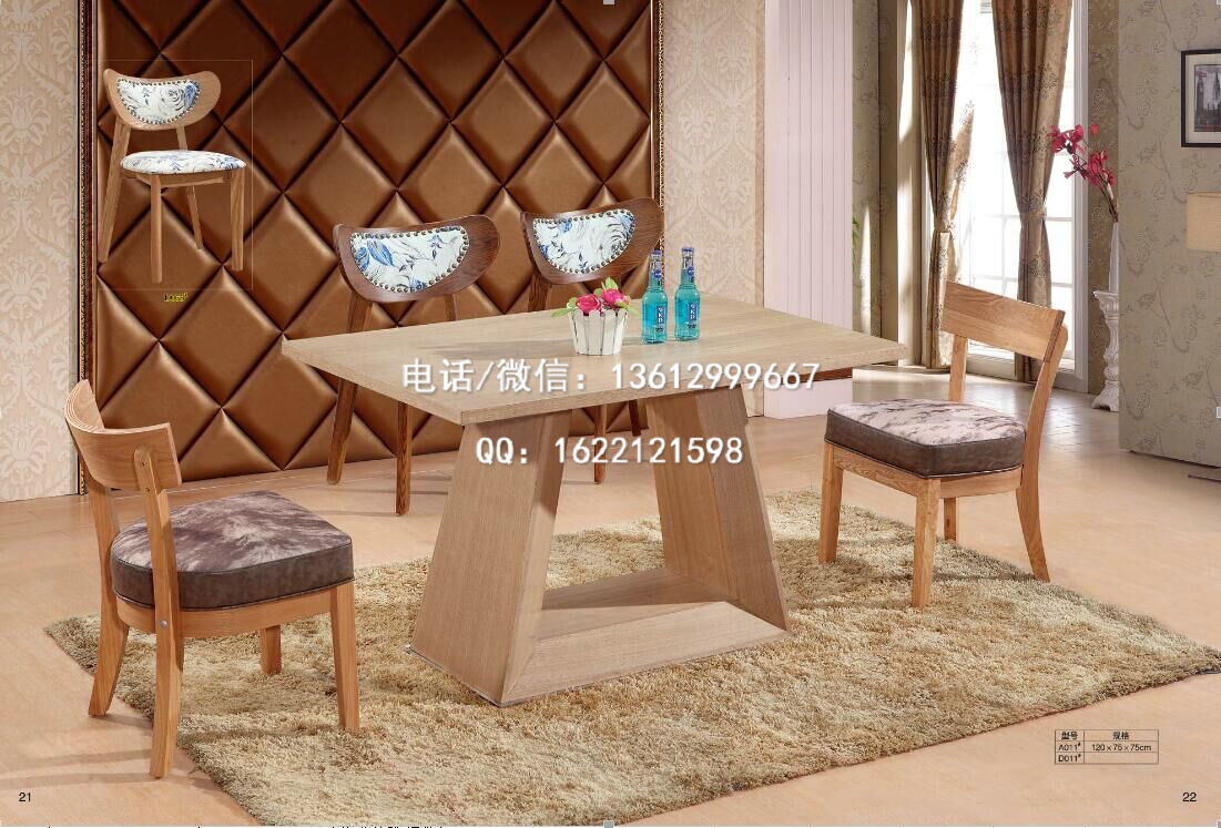 深圳厂家定制咖啡厅实木餐桌 餐椅 欢迎来电咨询