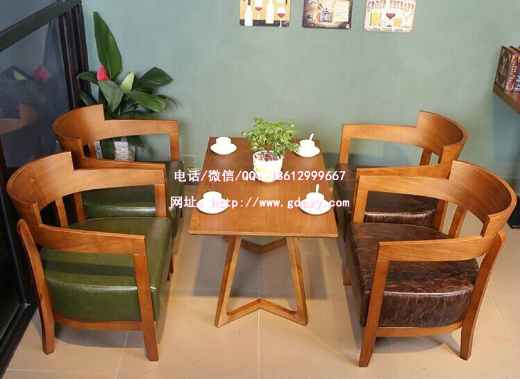 水曲柳实木桌椅定制款式，如下款式水曲柳咖啡厅实木餐桌