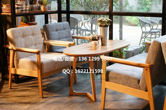 龙岗咖啡厅软色实木沙发定制款式厂家报价